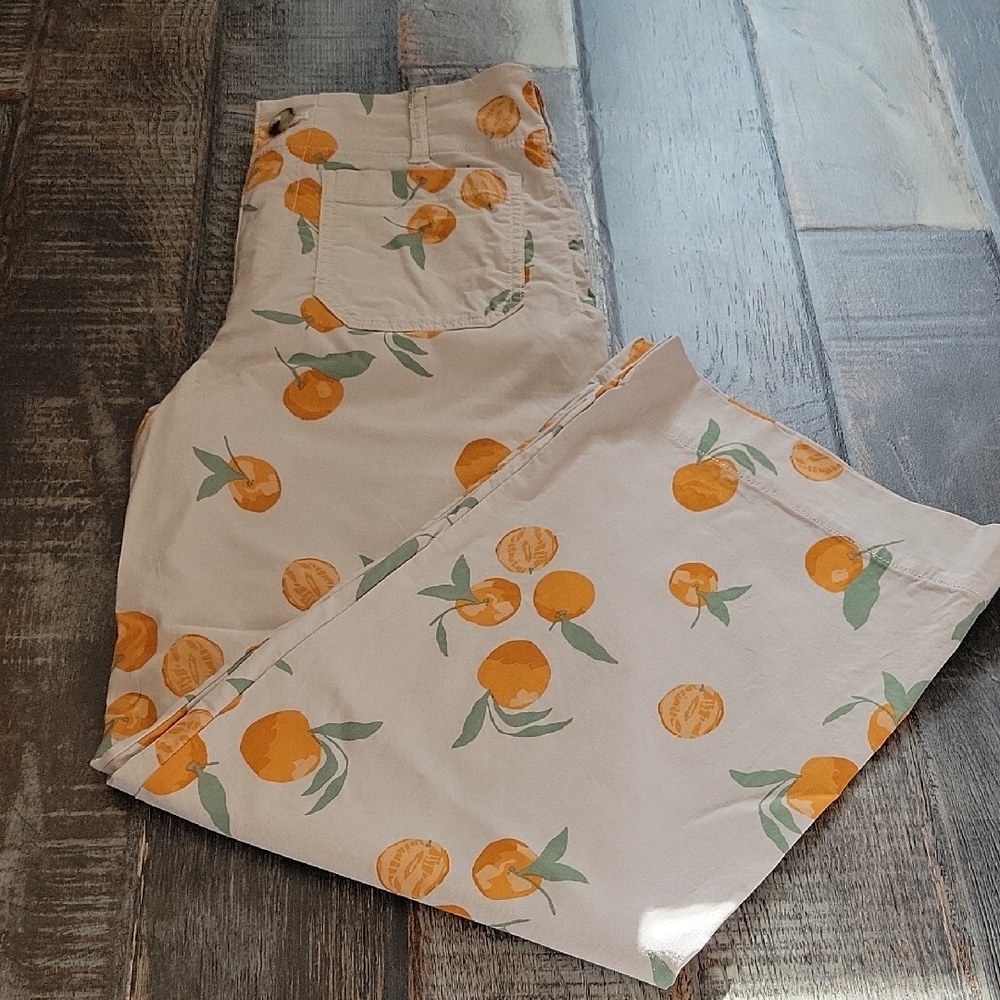 Orange Print Colette Pants